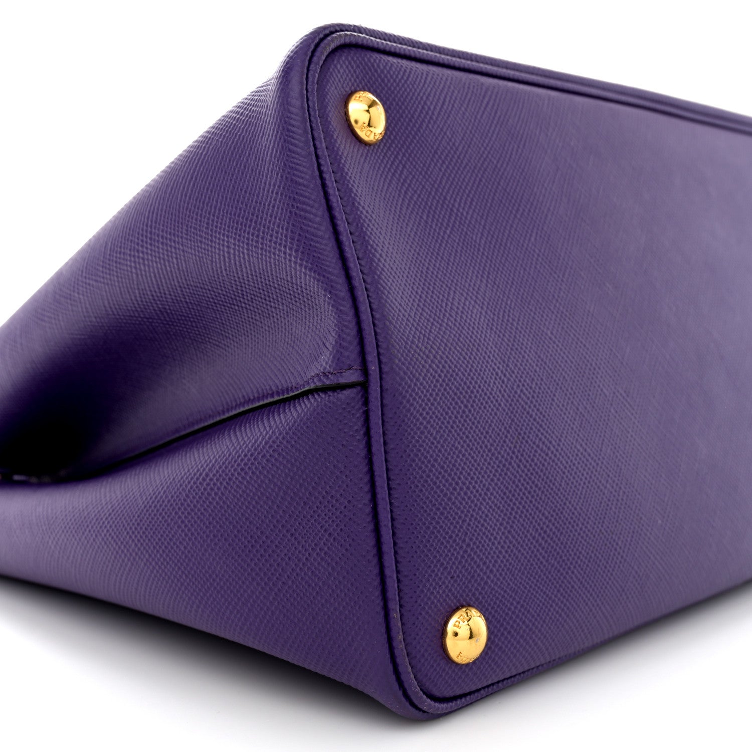 Prada Saffiano Cuir Large Double Bag Viola Black 9 of 12