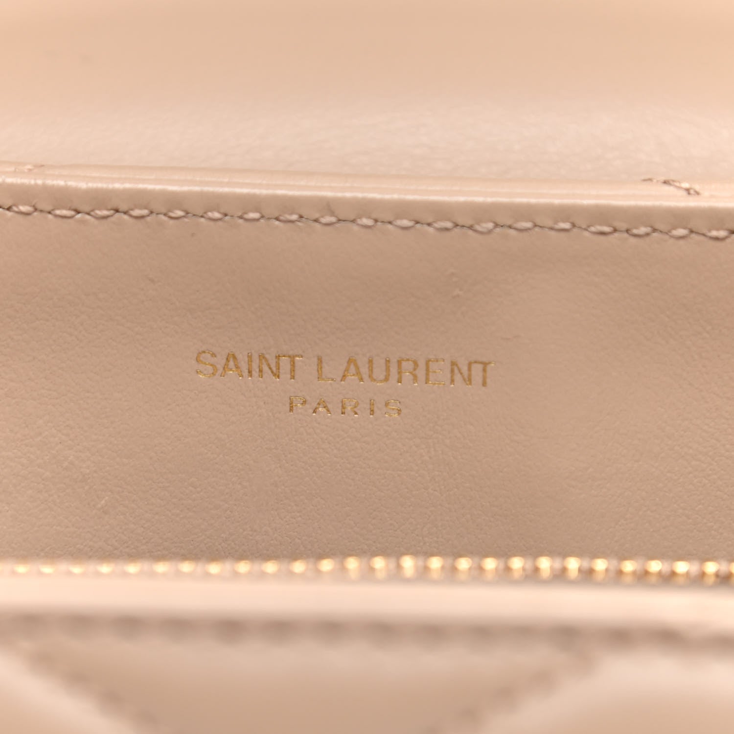 Saint Laurent Calfskin Y Quilted Monogram Small Loulou Chain Satchel Dark Beige 6 of 9