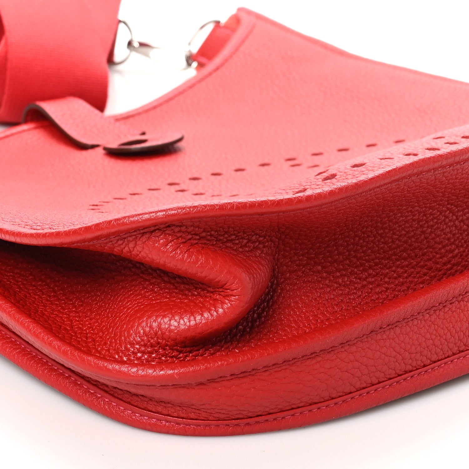 Hermes Taurillon Clemence Evelyne III GM Rouge Casaque 9 of 10
