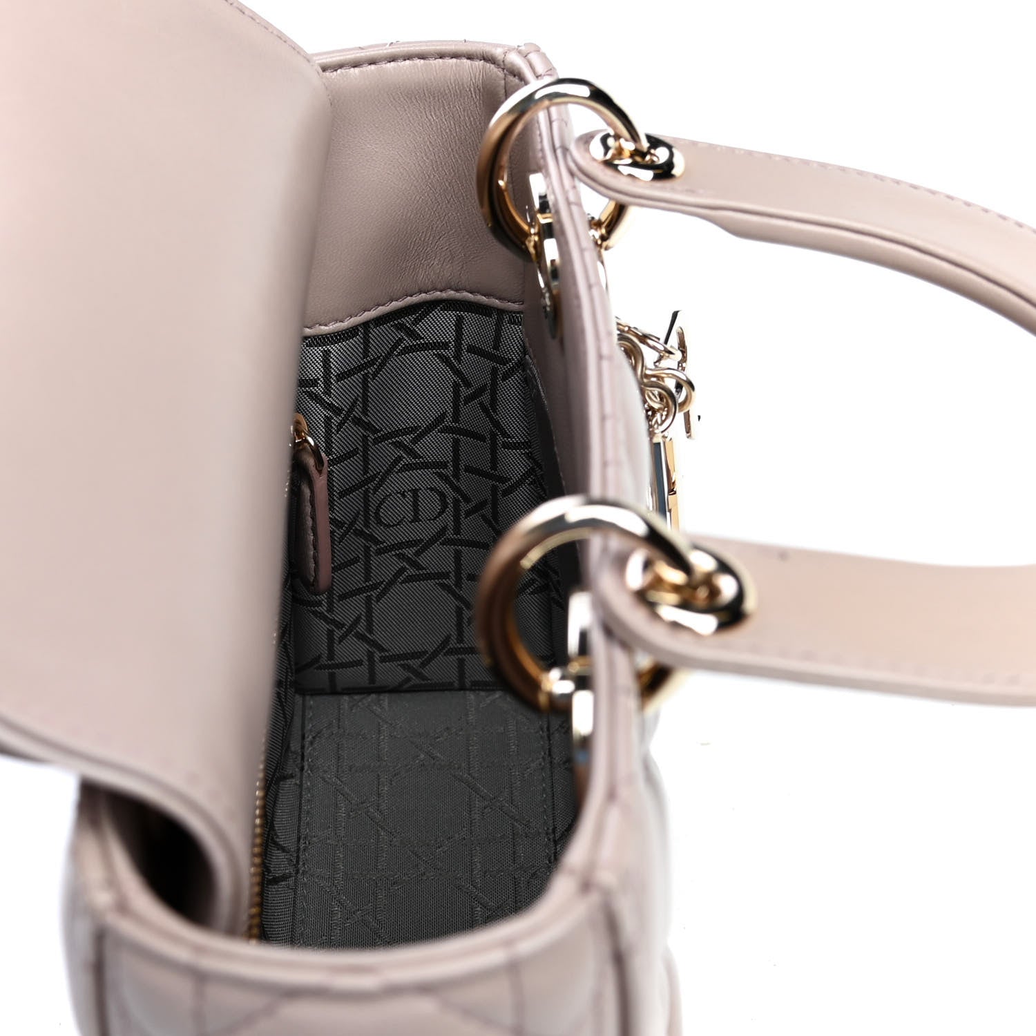Christian Dior Lambskin Cannage Small Lucky Badges My Lady Dior Taupe 6 of 16