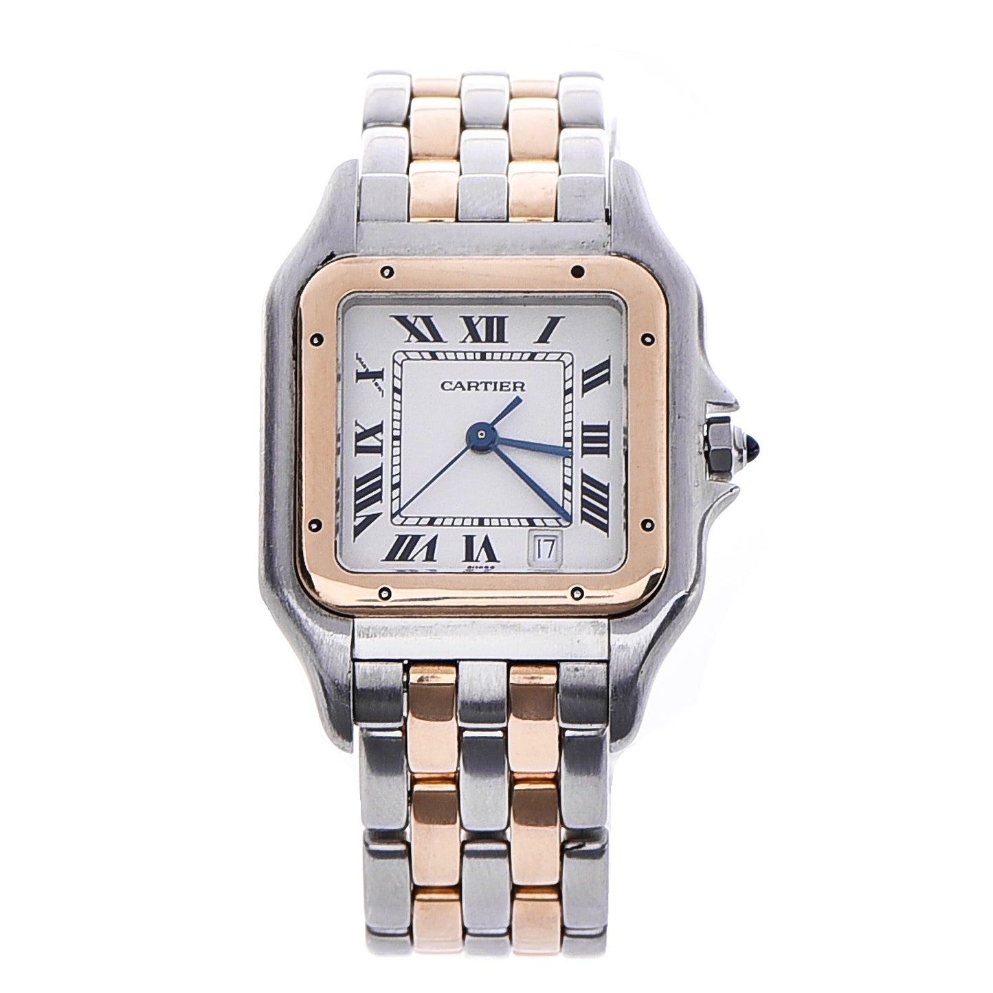 Stainless Steel 18K Yellow Gold 27mm Panthere Quartz Watch