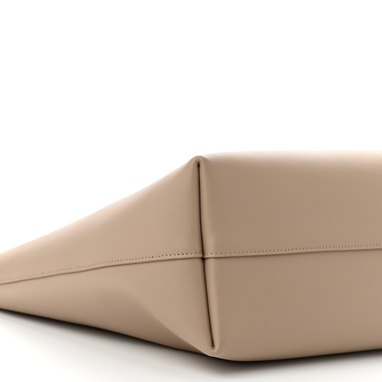 Calfskin Large Shopping Tote Dark Beige