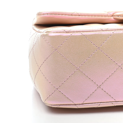 Chanel Iridescent Calfskin Quilted Mini Rectangular Flap Pink 8 of 9