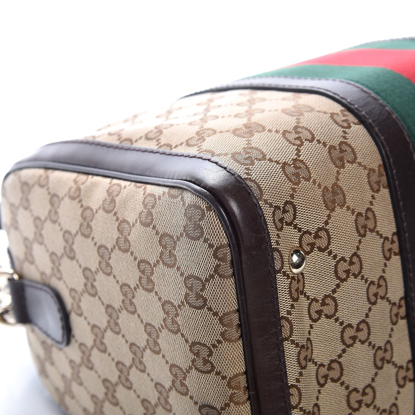 Monogram Vintage Web Medium Boston Dark Brown