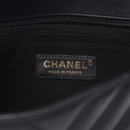Chanel Calfskin Chevron Quilted Mini Statement Flap Black 6 of 14