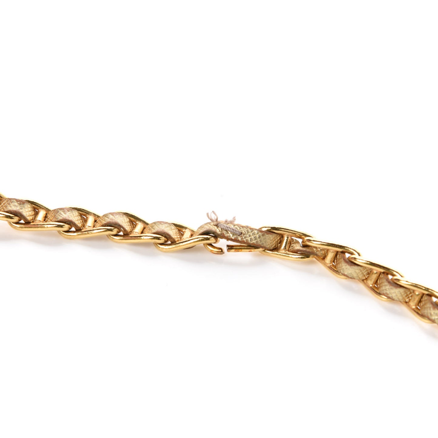 Metallic Saffiano Chain Shoulder Bag Platino