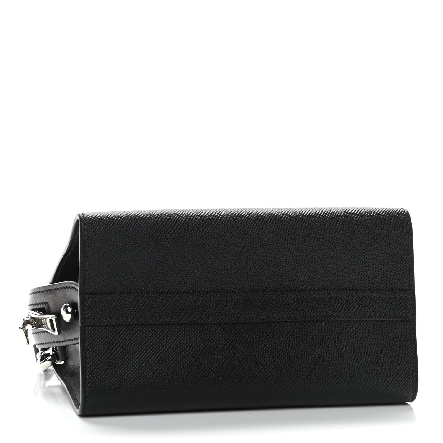 Prada Saffiano Cuir Calfskin Small Kristen Black 3 of 8