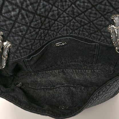 Chanel Denim Quilted Denimpression Flap Grey Black 5 of 9