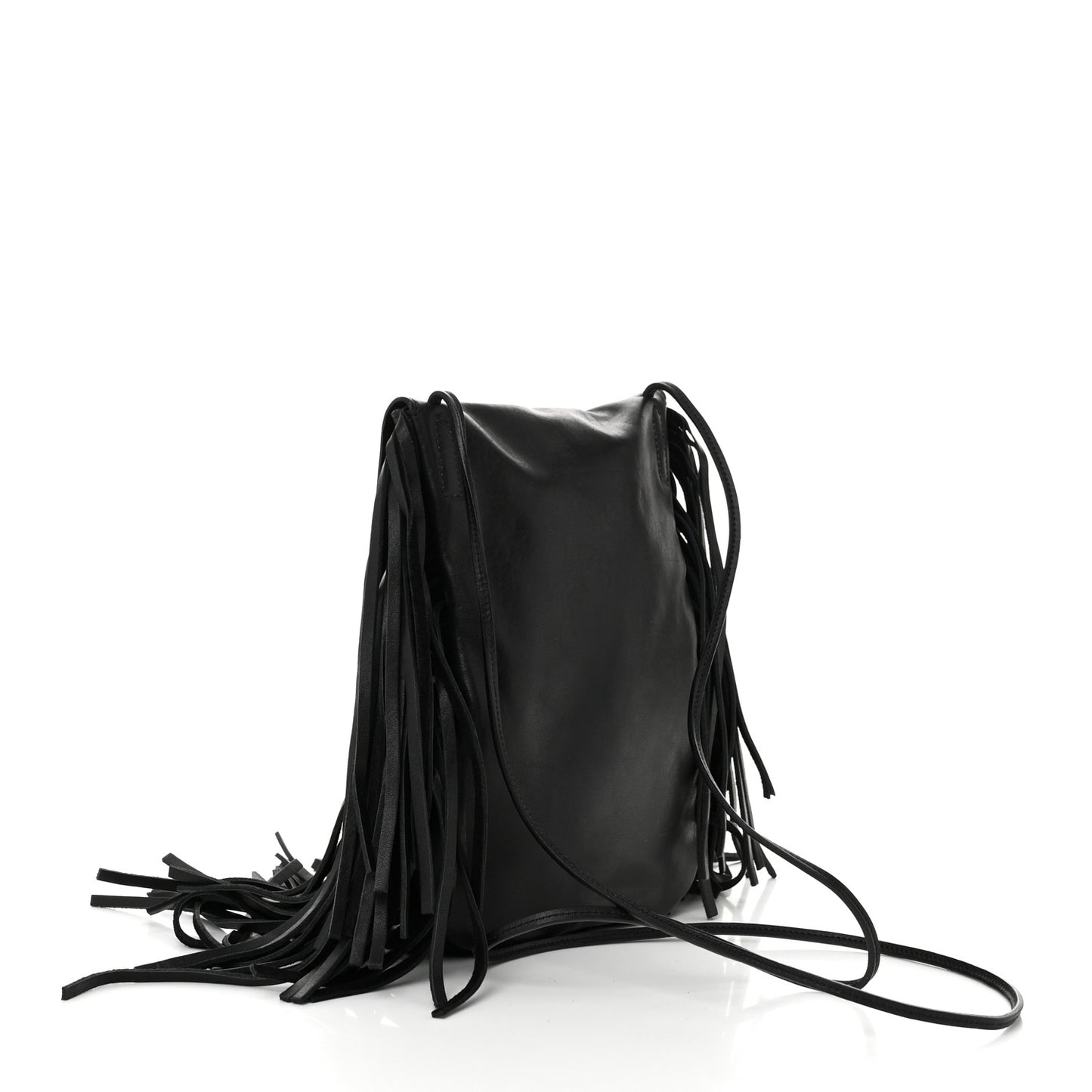 Lambskin Anita Tassed Crossbody Bag Black