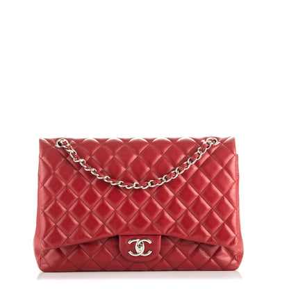 Chanel Caviar Quilted Maxi Double Flap Red 1 of 9