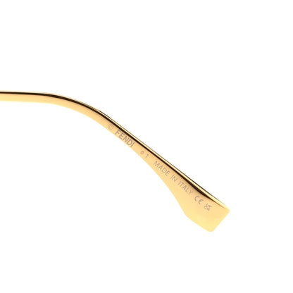 Fendi Metal Fendigraphy Shield Sunglasses FE 40066U Black Gold 5 of 7