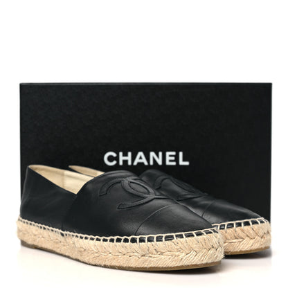 Chanel Lambskin CC Espadrilles 38 Black 11 of 11