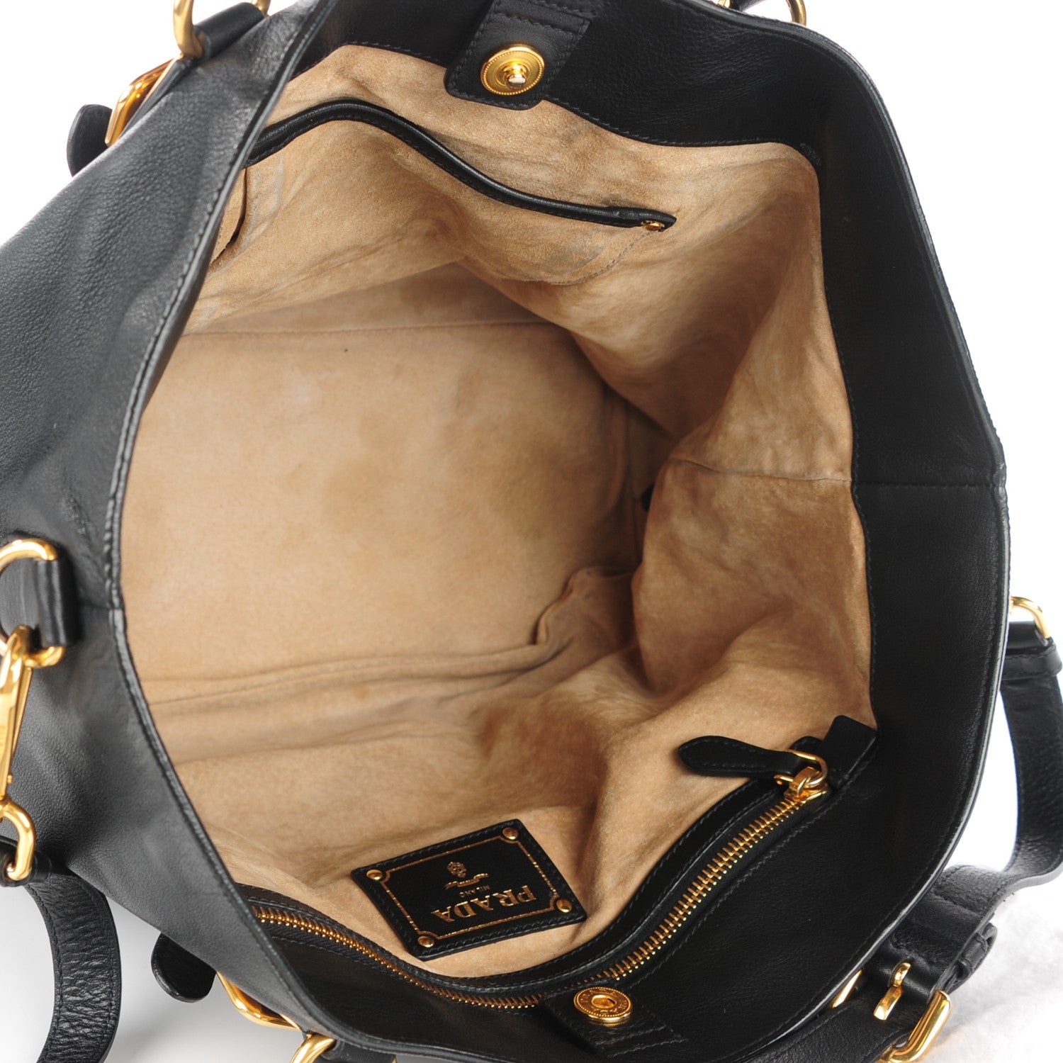 Prada Soft Calf Tote Nero Black 5 of 9