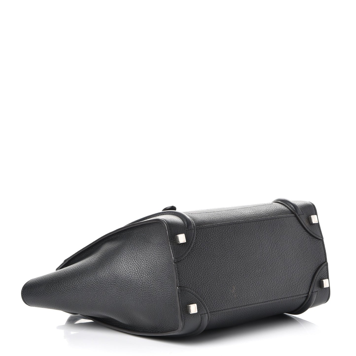 Drummed Calfskin Micro Luggage Black