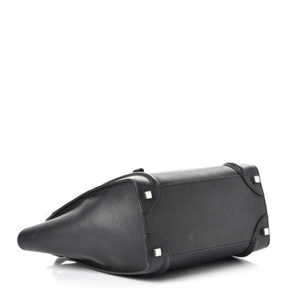 Celine Drummed Calfskin Micro Luggage Black 4 of 11