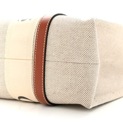 Chloe Cotton Calfskin Medium Woody Ribbon Tote White Brown 10 of 10