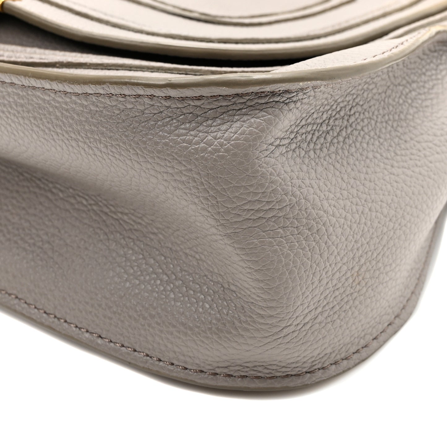 Calfskin Small Marcie Saddle Shoulder Bag Cashmere Grey