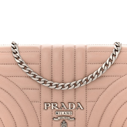 Prada Soft Calfskin Impunture Diagramme Chain Wallet Cipria 8 of 13