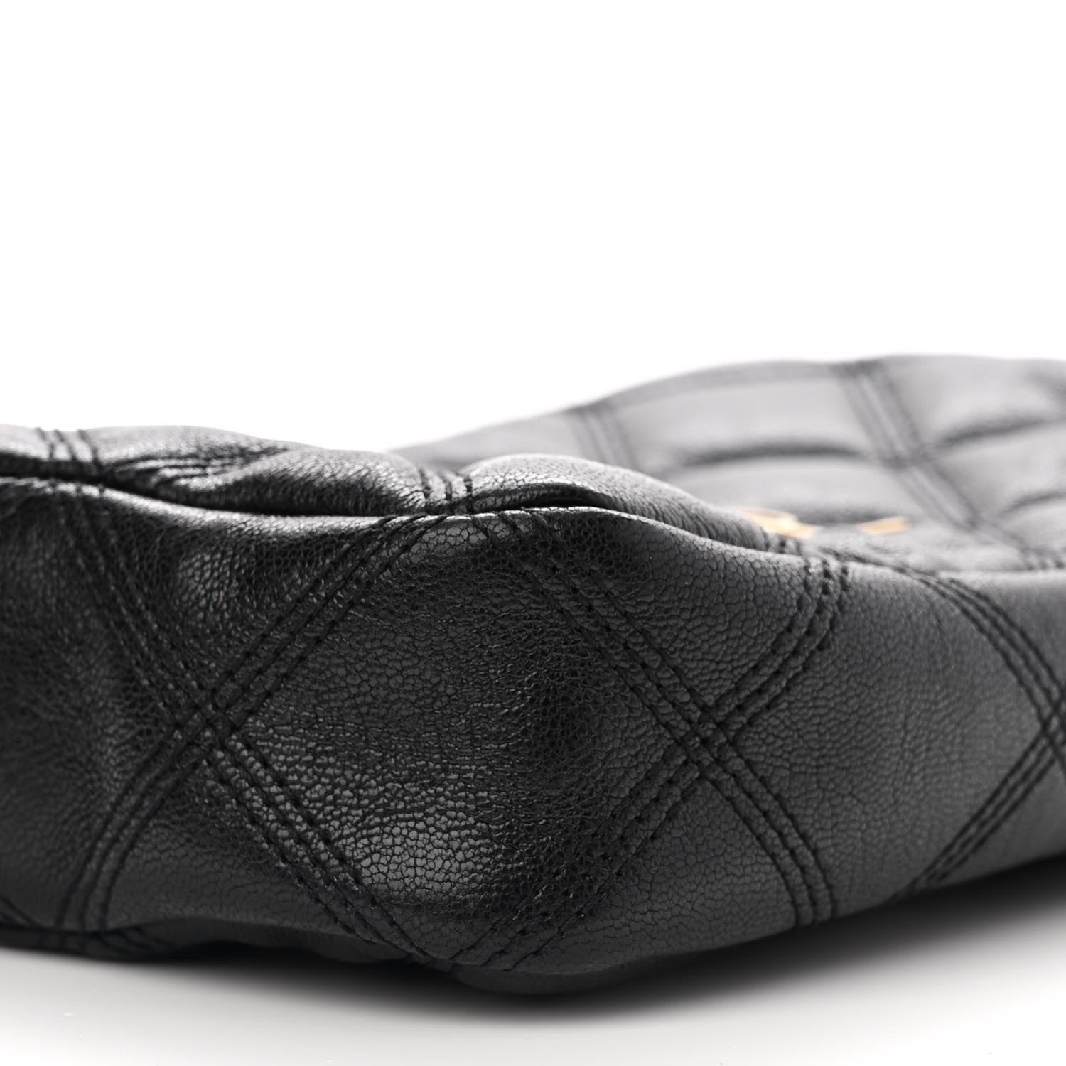 Saint Laurent Grained Lambskin Quilted Mini Becky Double Zip Bag Black 10 of 13