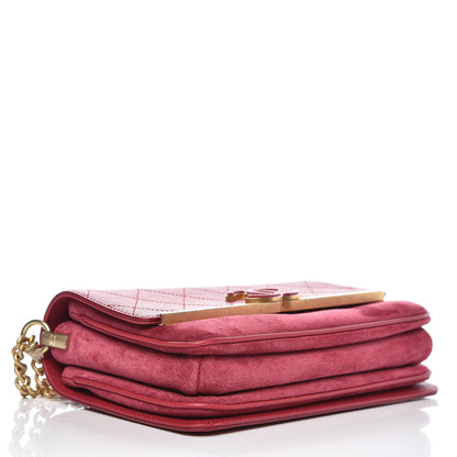Chanel Grained Calfskin Stitched Small Enamel CC Flap Bag Pink 4 of 8