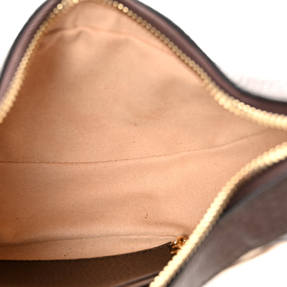 Gucci Monogram Jumbo GG Textured Dollar Calfskin Web Mini Ophidia Half Moon Hobo Camel Ebony New Acero 5 of 12