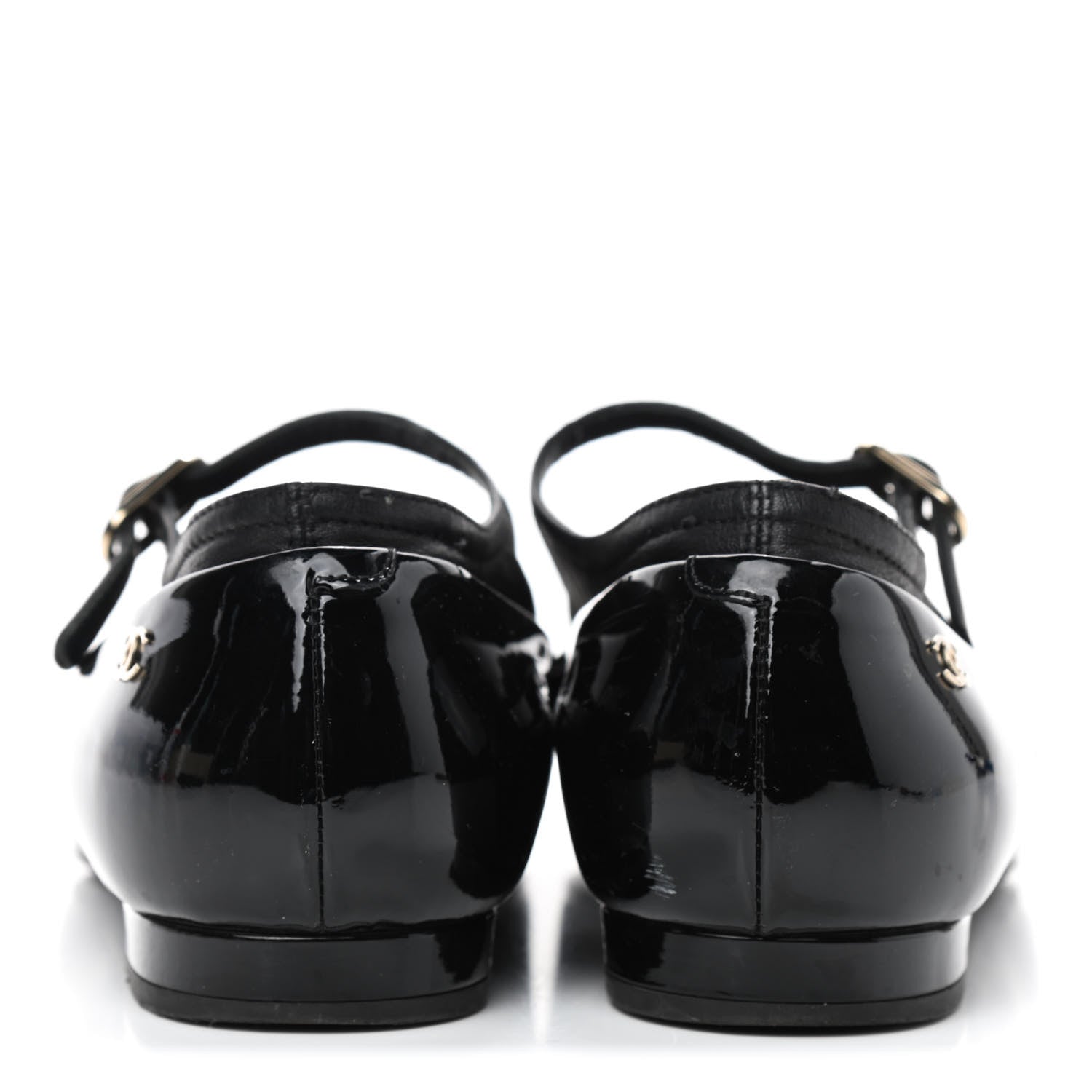 Chanel Patent Calfskin Mary Jane Ballerina Flats 36 Black 4 of 9