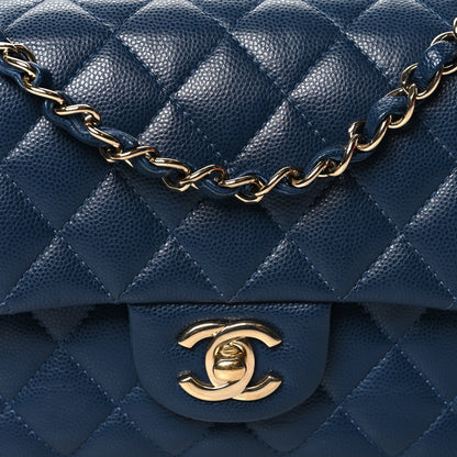 Chanel Caviar Quilted Small Double Flap Blue 8 of 10
