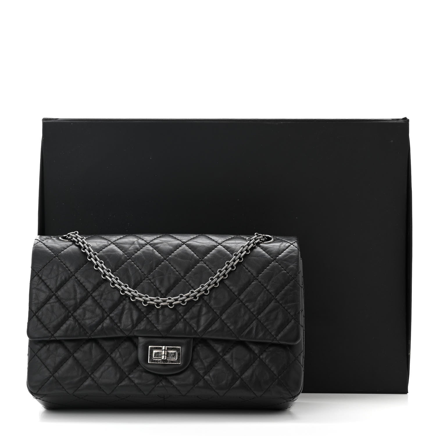 Chanel Aged Calfskin Quilted 2.55 Reissue 226 Flap Black 12 of 12
