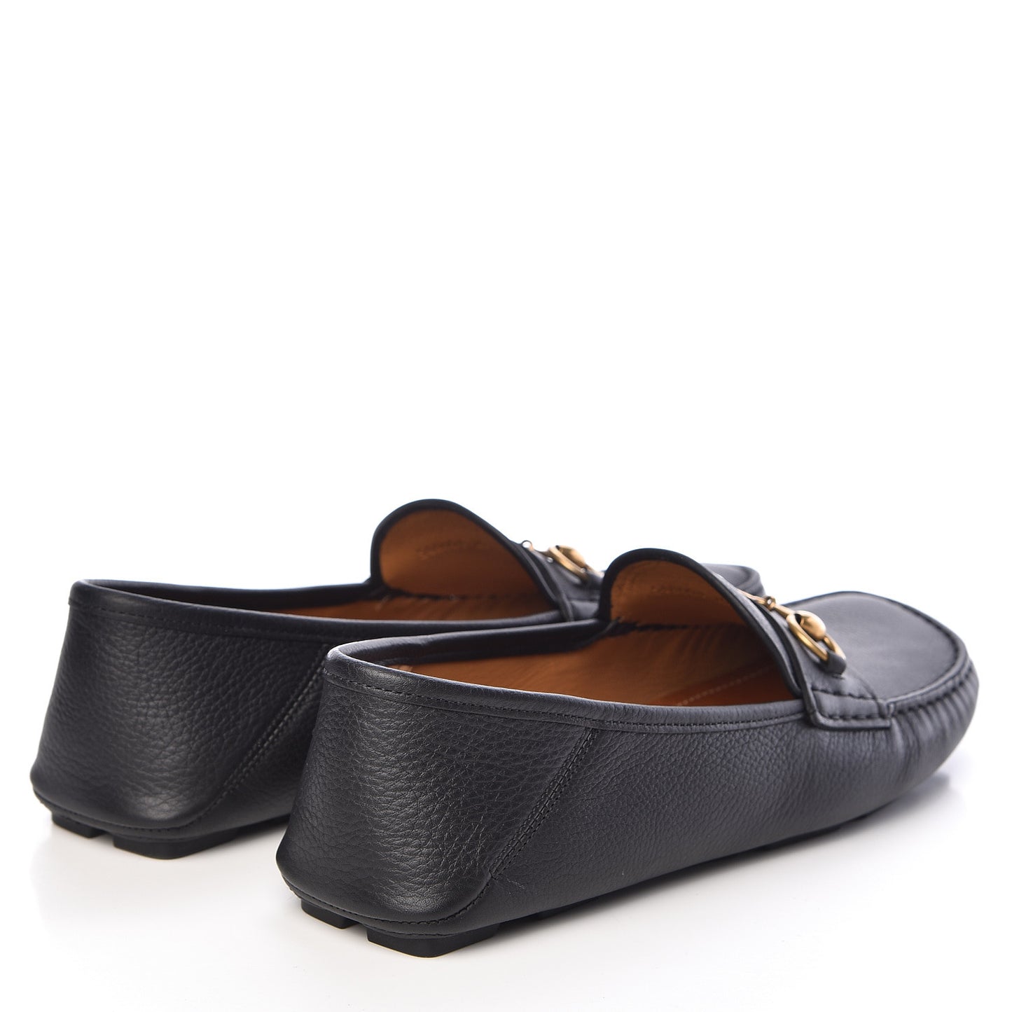 Hebron Calfskin Mens Horsebit Loafers 10 Black