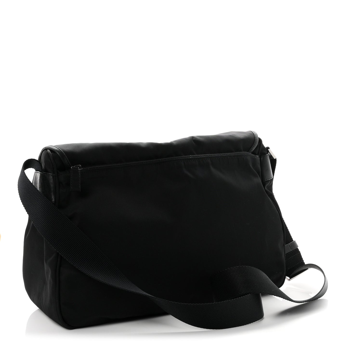 Nylon Vela Sport Messenger Bag Black