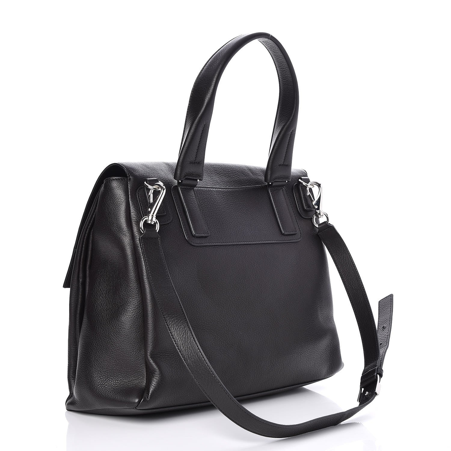 Givenchy Pebbled Calfskin Medium Pandora Pure Flap Bag Black 3 of 7
