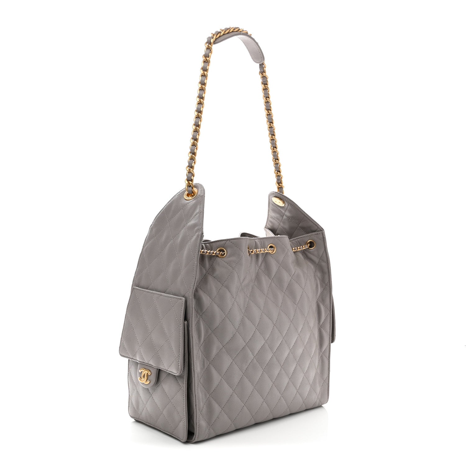 Chanel Caviar Quilted Medium Chanel 25 Handbag Dark Grey 4 of 11