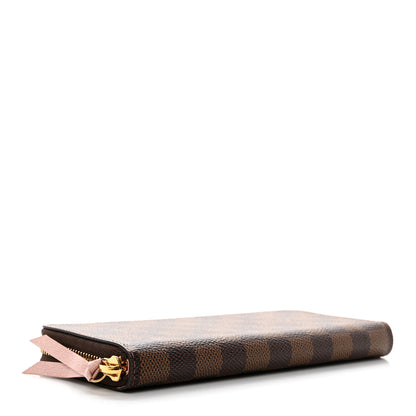 Louis Vuitton Damier Ebene Clemence Wallet Rose Ballerine 4 of 9