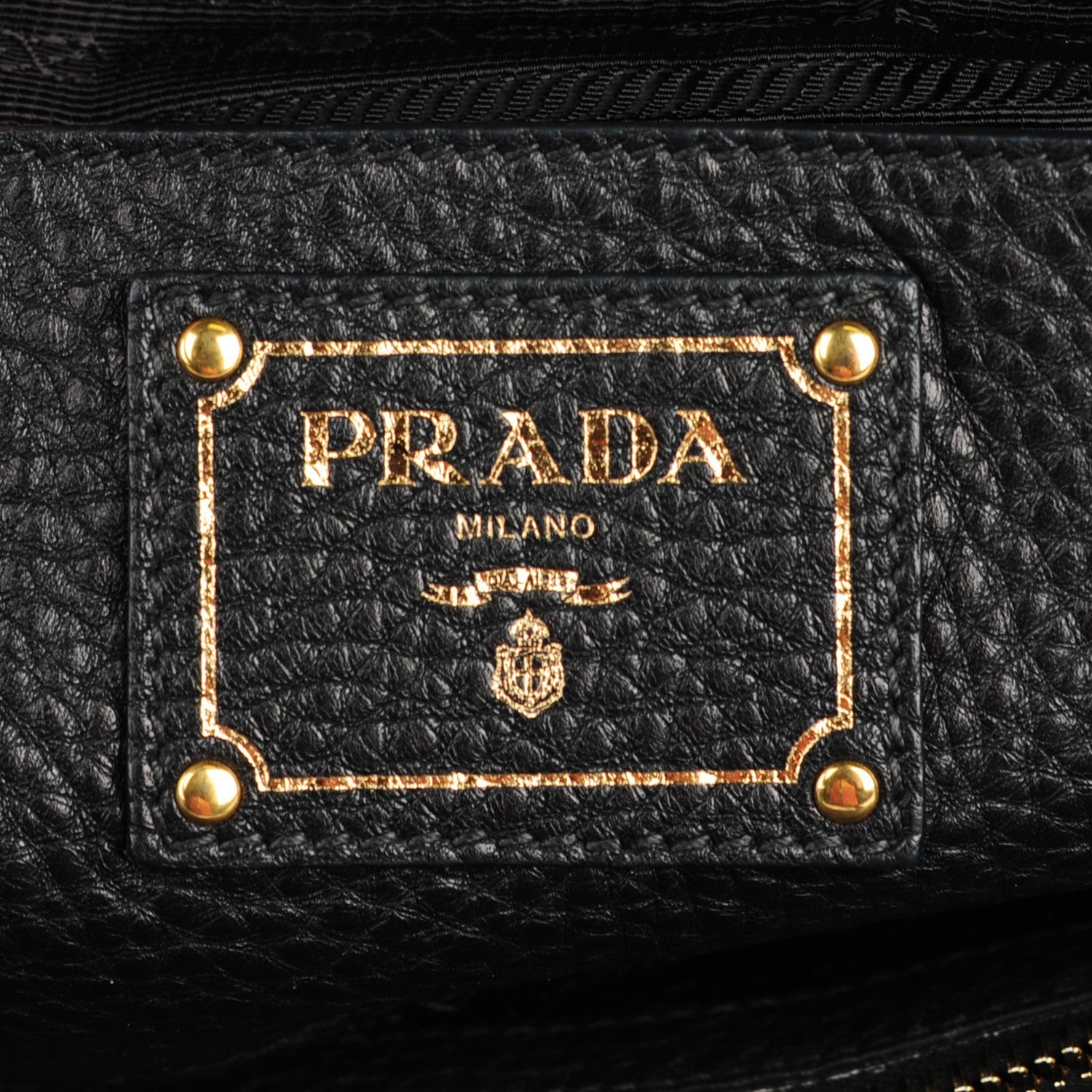 Prada Vitello Daino Tote Nero Black 6 of 9