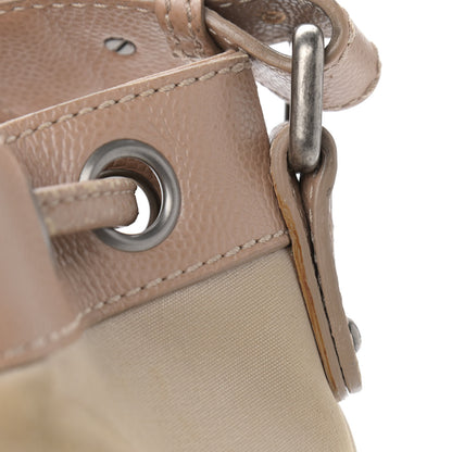 Chanel Satin Caviar CC Drawstring Bag Beige 17 of 17