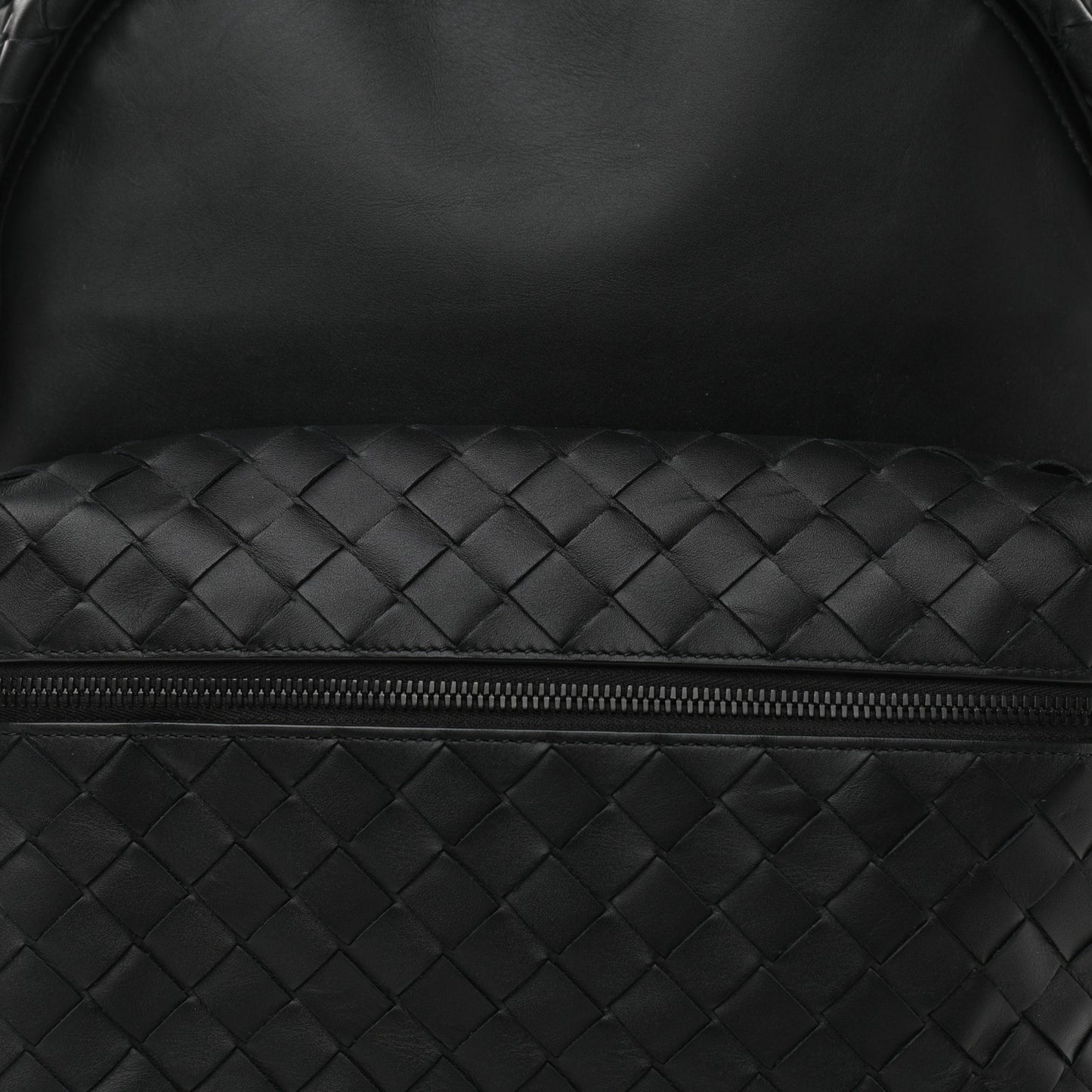 Smooth Calfskin Intrecciato Backpack Black