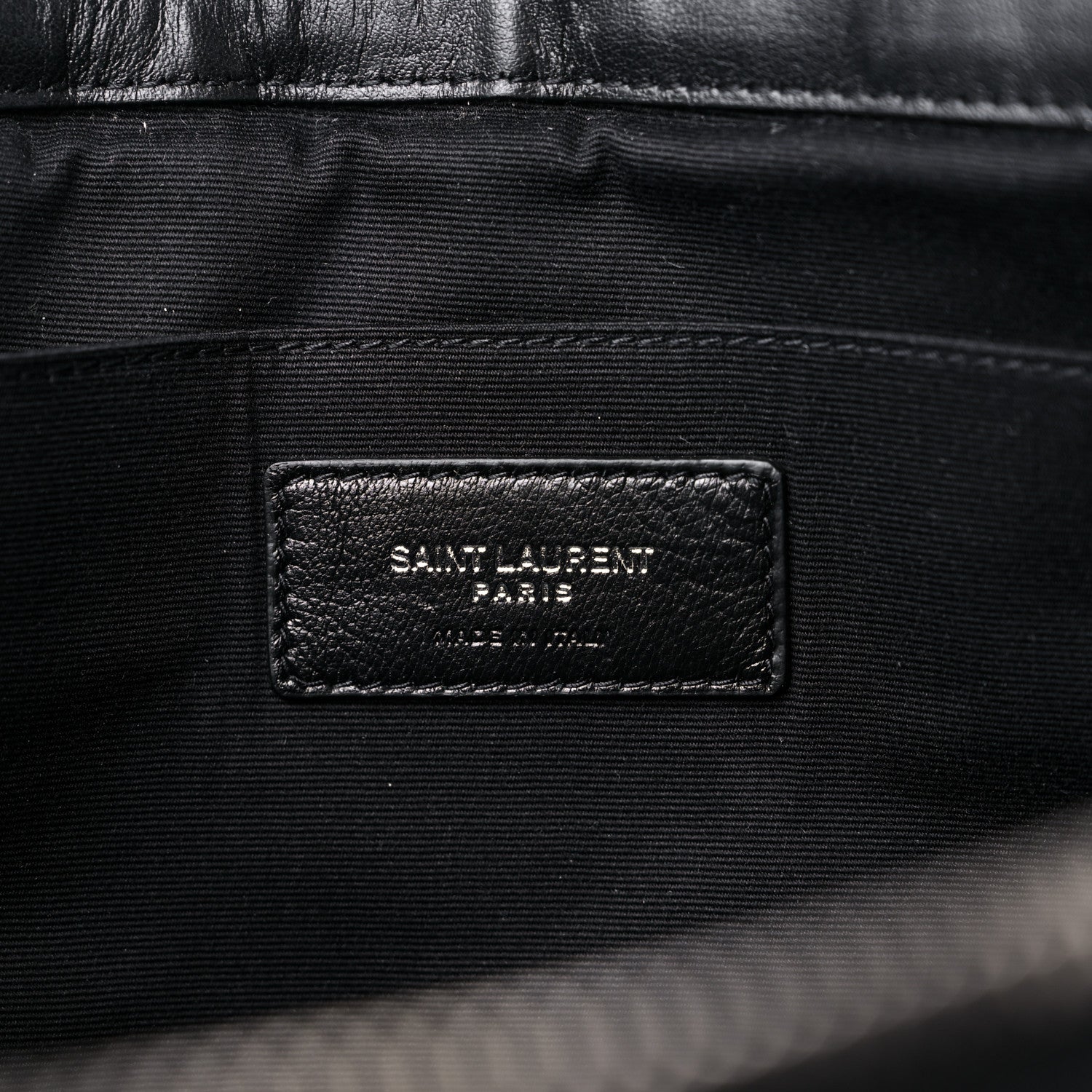 Saint Laurent Calfskin Matelasse Chevron Monogram Document Holder Black 6 of 9