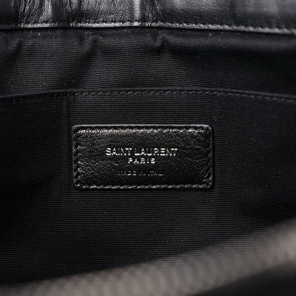 Saint Laurent Calfskin Matelasse Chevron Monogram Document Holder Black 6 of 9