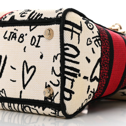 Christian Dior Canvas Medium DiorAmour Graffiti Lady D-Lite Latte 10 of 10