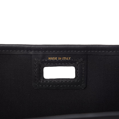 Fendi Glazed Fabric Vitello Century FF 1974 Stamp Patch Mini Peekaboo Defender Cover Mogano Panna Black 6 of 8