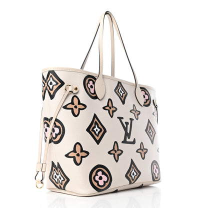 Louis Vuitton Monogram Giant Wild At Heart Neverfull MM Creme 2 of 4