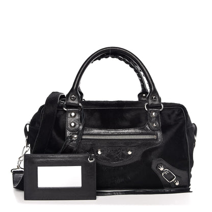 Balenciaga Chevre Pony Hair Classic Hardware Box Bag Black 1 of 12