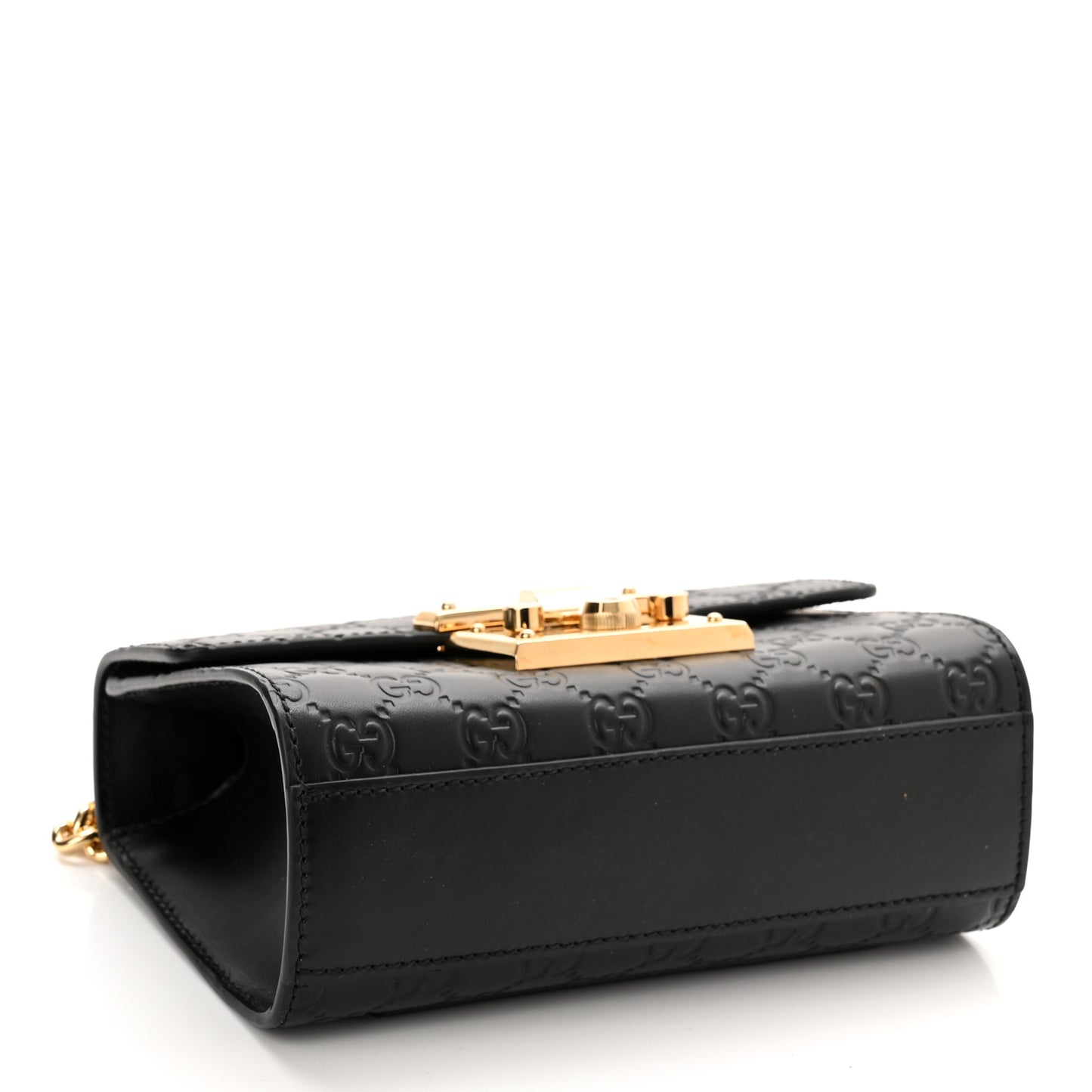 Guccissima Small Padlock Shoulder Bag Black