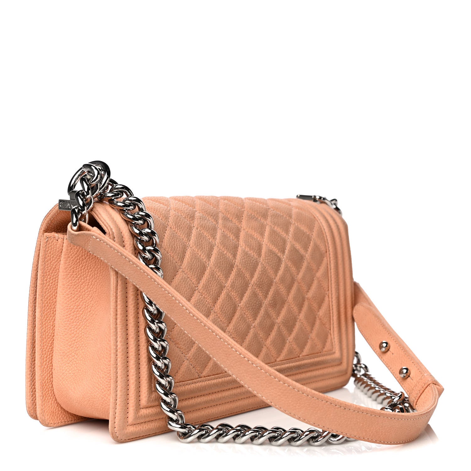 Chanel Iridescent Caviar Quilted Medium Boy Flap Beige 4 of 13