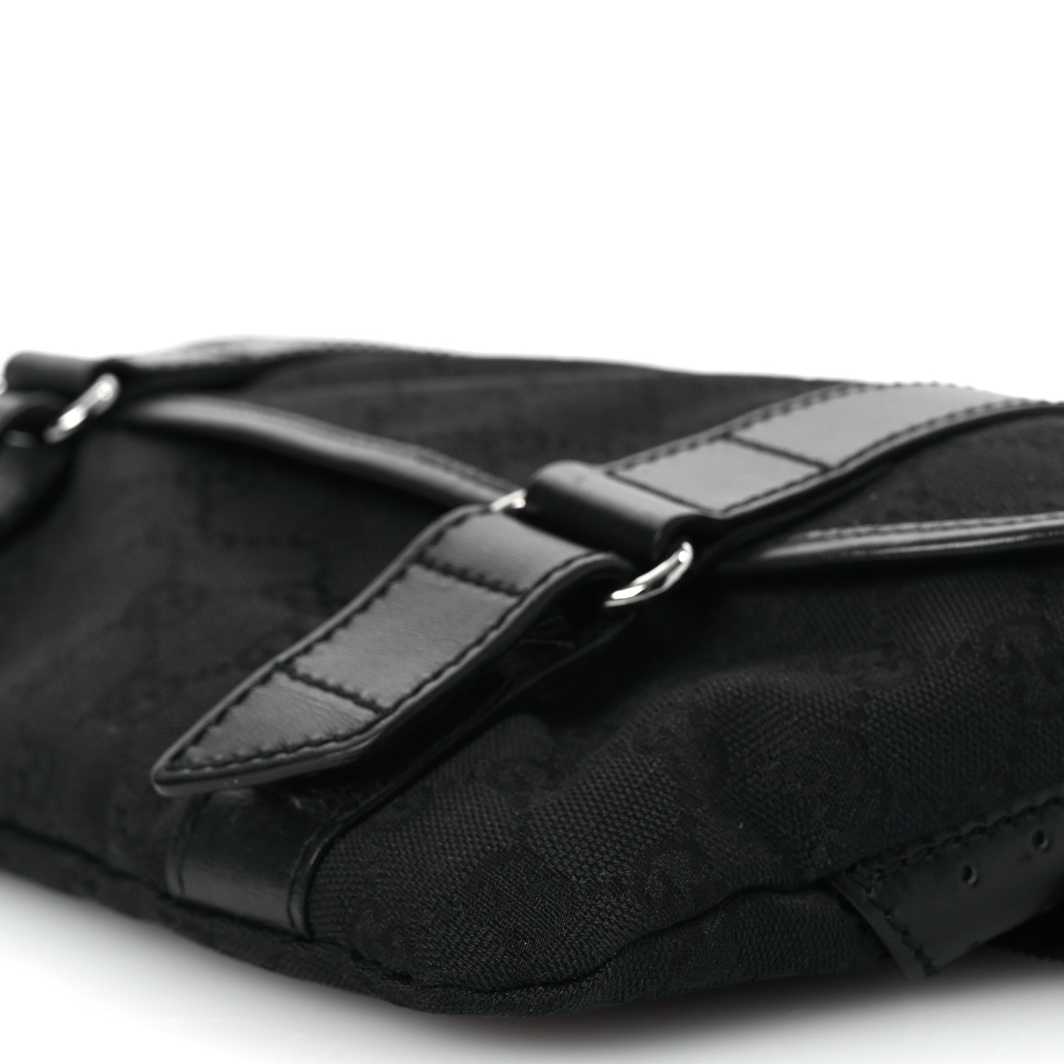 Gucci Monogram Waist Belt Bag Black 10 of 12