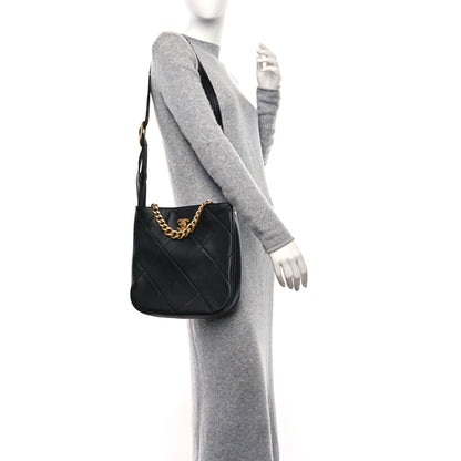 Chanel Calfskin Stitched Easy Mood Hobo Black 2 of 9