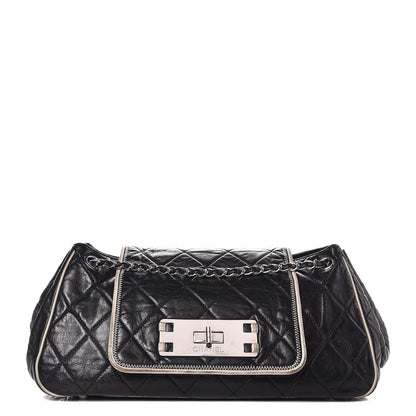 Chanel Lambskin Quilted East West Accordion Flap Black 1 of 18