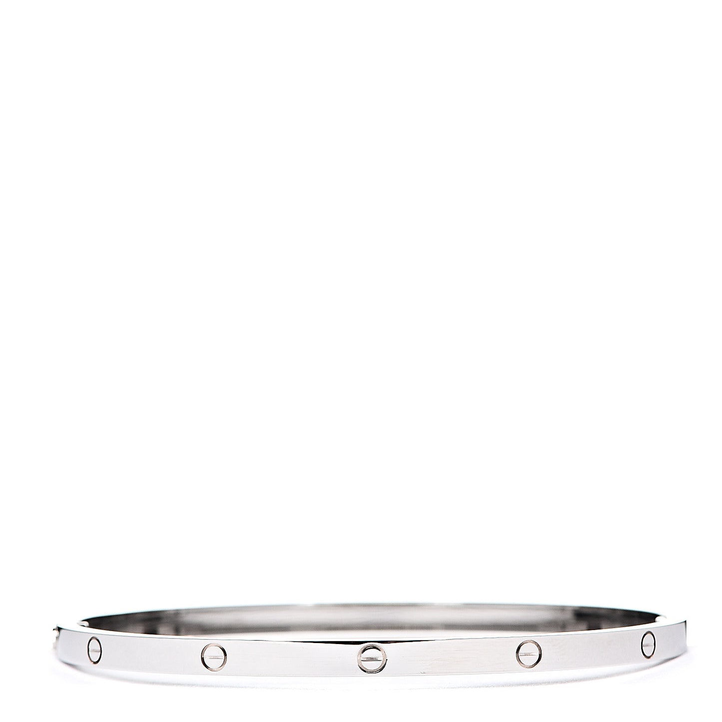 18K White Gold Small LOVE Bracelet 19