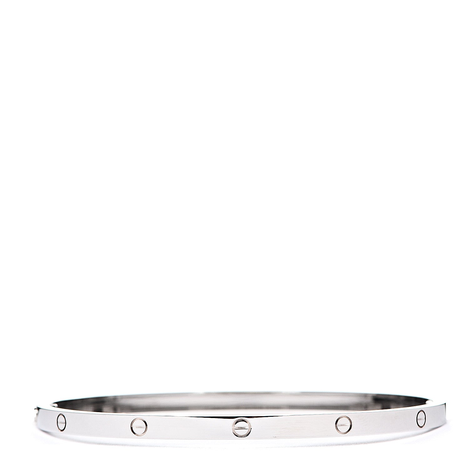 Cartier 18K White Gold Small LOVE Bracelet 19 2 of 4