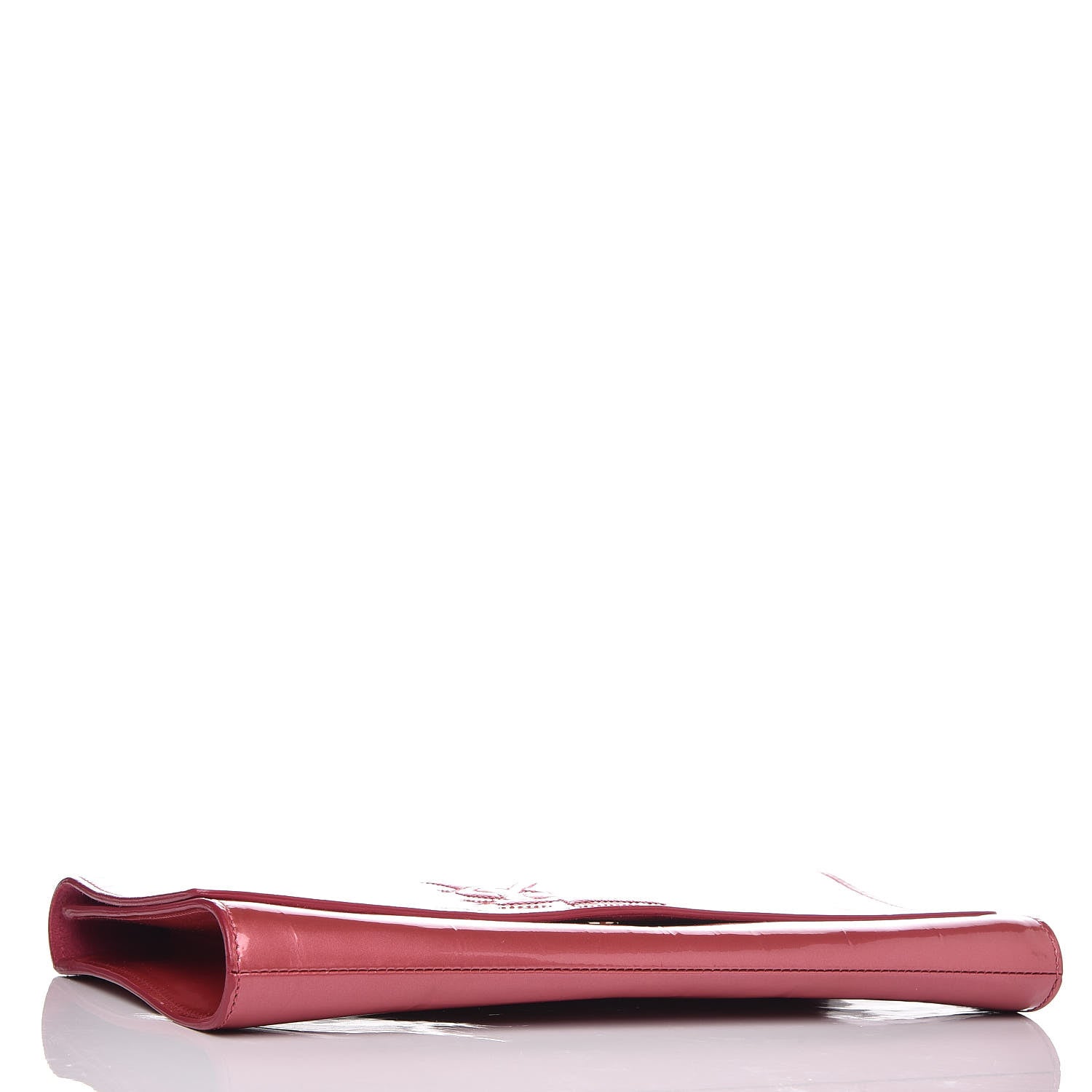 Saint Laurent Patent Large Belle De Jour Clutch Pink 4 of 14